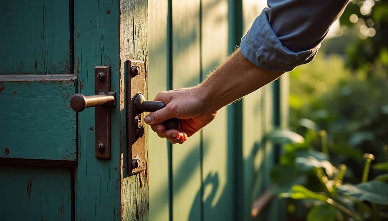 Débloquer une porte d’abri de jardin facilement