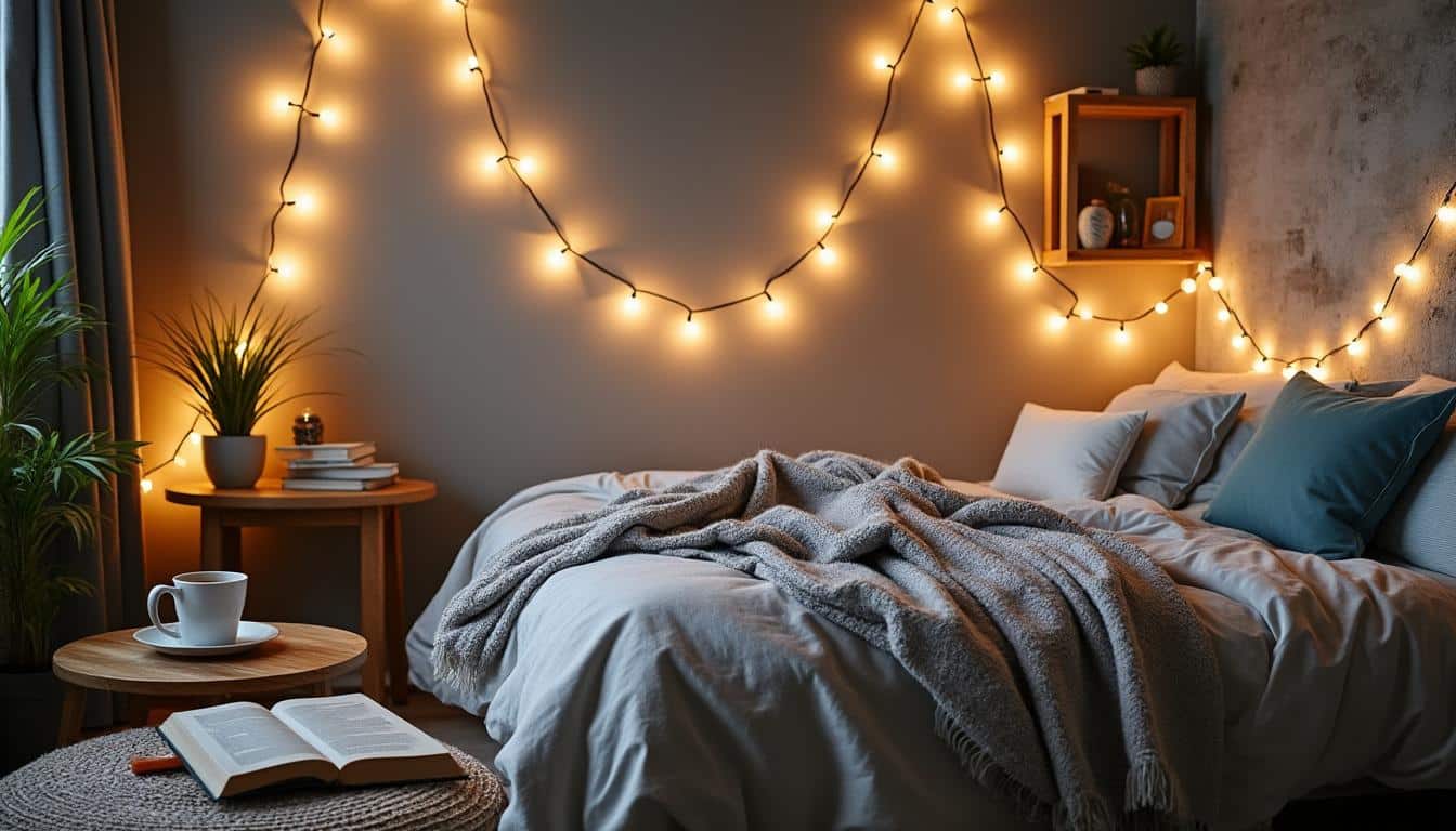 Comment créer une chambre lumineuse et cosy grâce à une guirlande murale ?