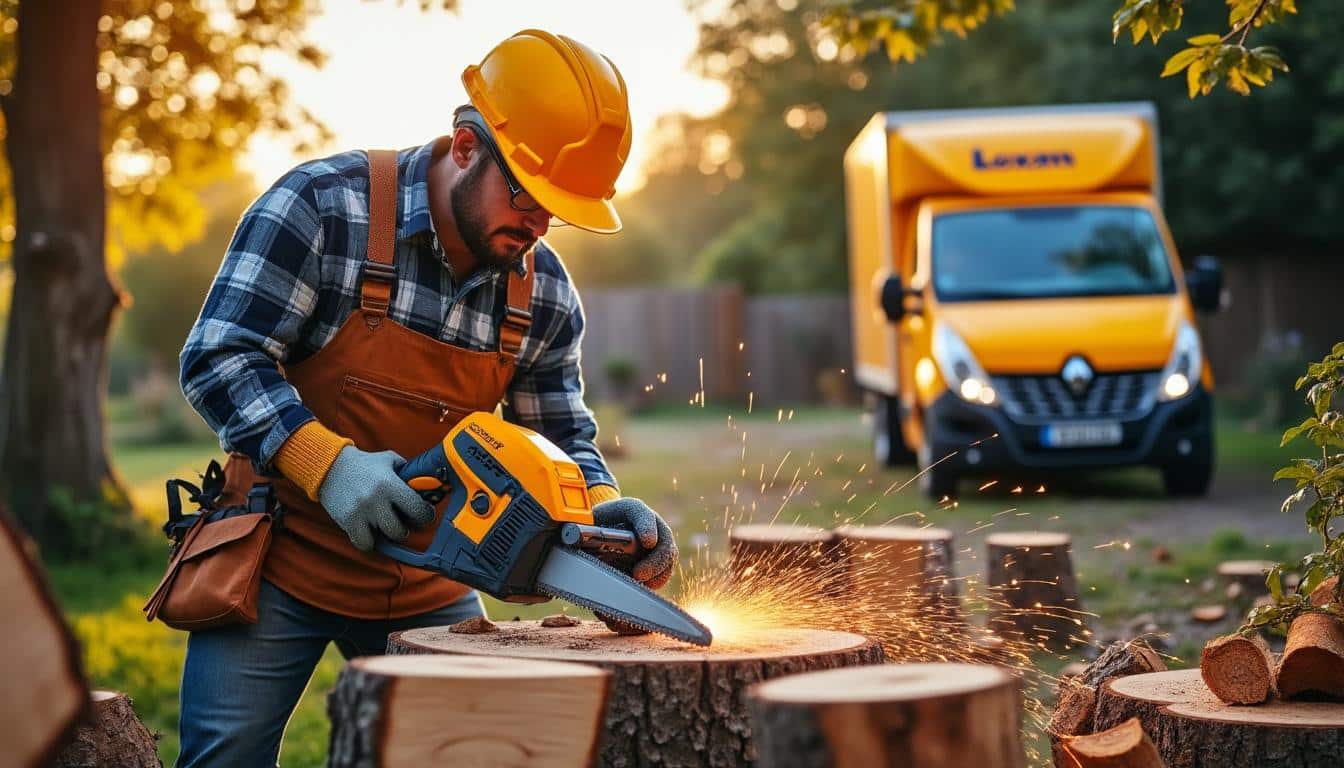 Illustration: Pourquoi opter pour la location de scie à bûche chez Loxam ?