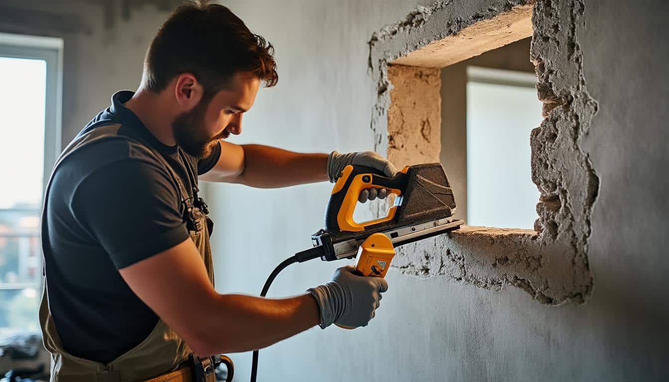 Illustration: Pourquoi la location d’une scie murale est idéale pour vos travaux muraux précis