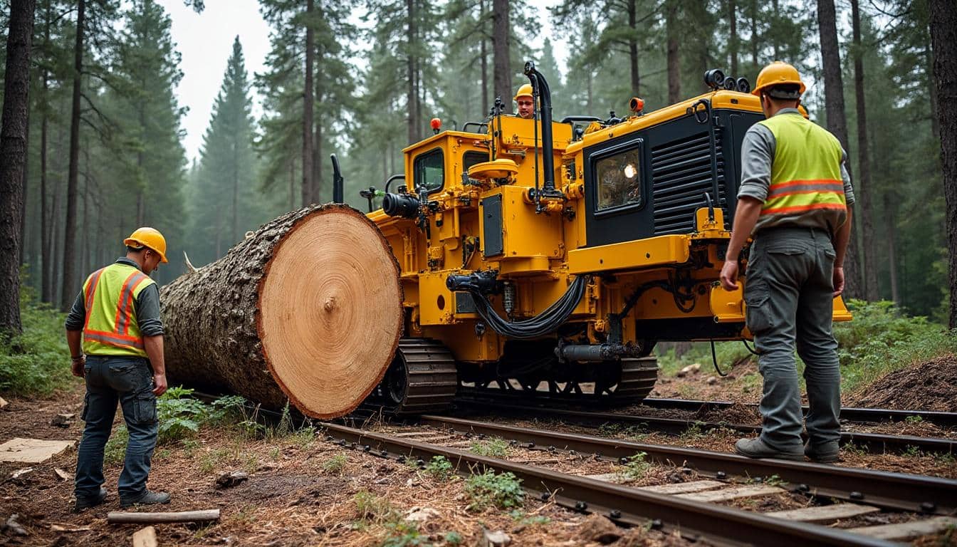 Illustration: Comment fonctionne et se compose une scie à grume mobile pour un sciage précis et efficace ?