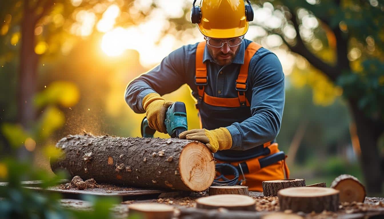 Illustration: Comment utiliser une scie électrique à bûche en toute sécurité et efficacité