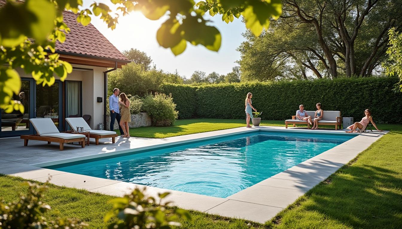 Illustration: Pourquoi opter pour une piscine hors sol en composite plutôt qu’en bois ou en PVC ?