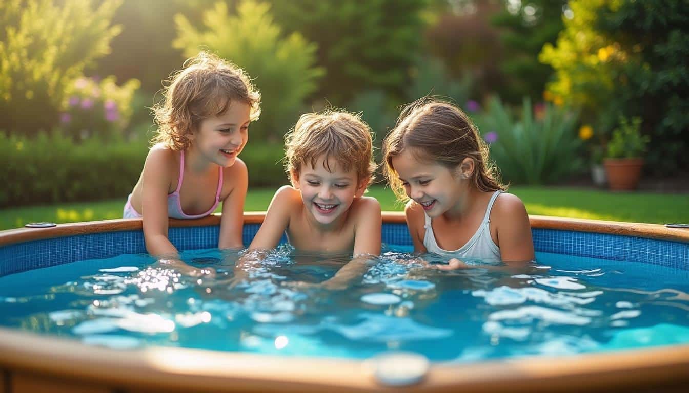 Piscine hors sol en composite : robustesse et design naturel