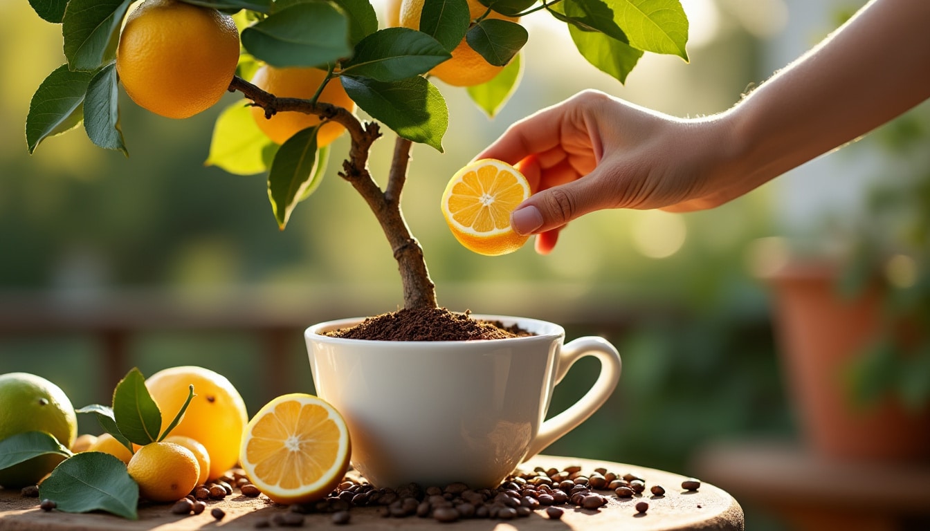 Illustration: Comprendre le rôle du marc de café comme engrais naturel pour le citronnier